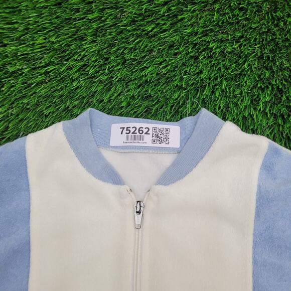 Vintage 80s MOD Terry Zip Sweatshirt Women Medium 19x23 Crop - Picture 7 of 9